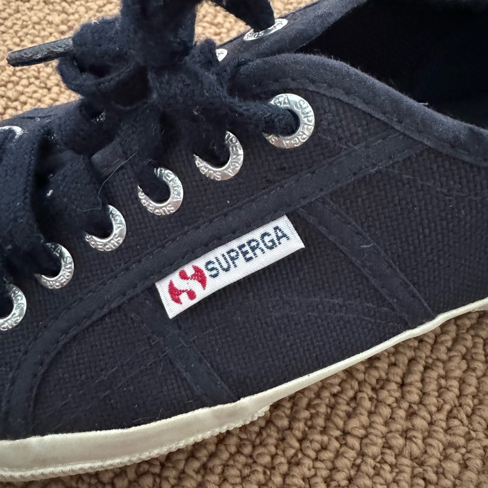 Superga Navy Blue Canvas Sneakers - Picture 6 of 7